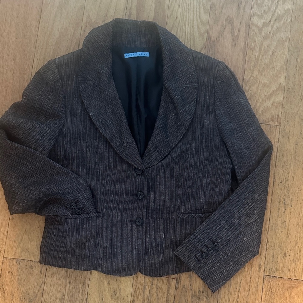 ANTONIO MELANI Charcoal Pinstripe Blazer